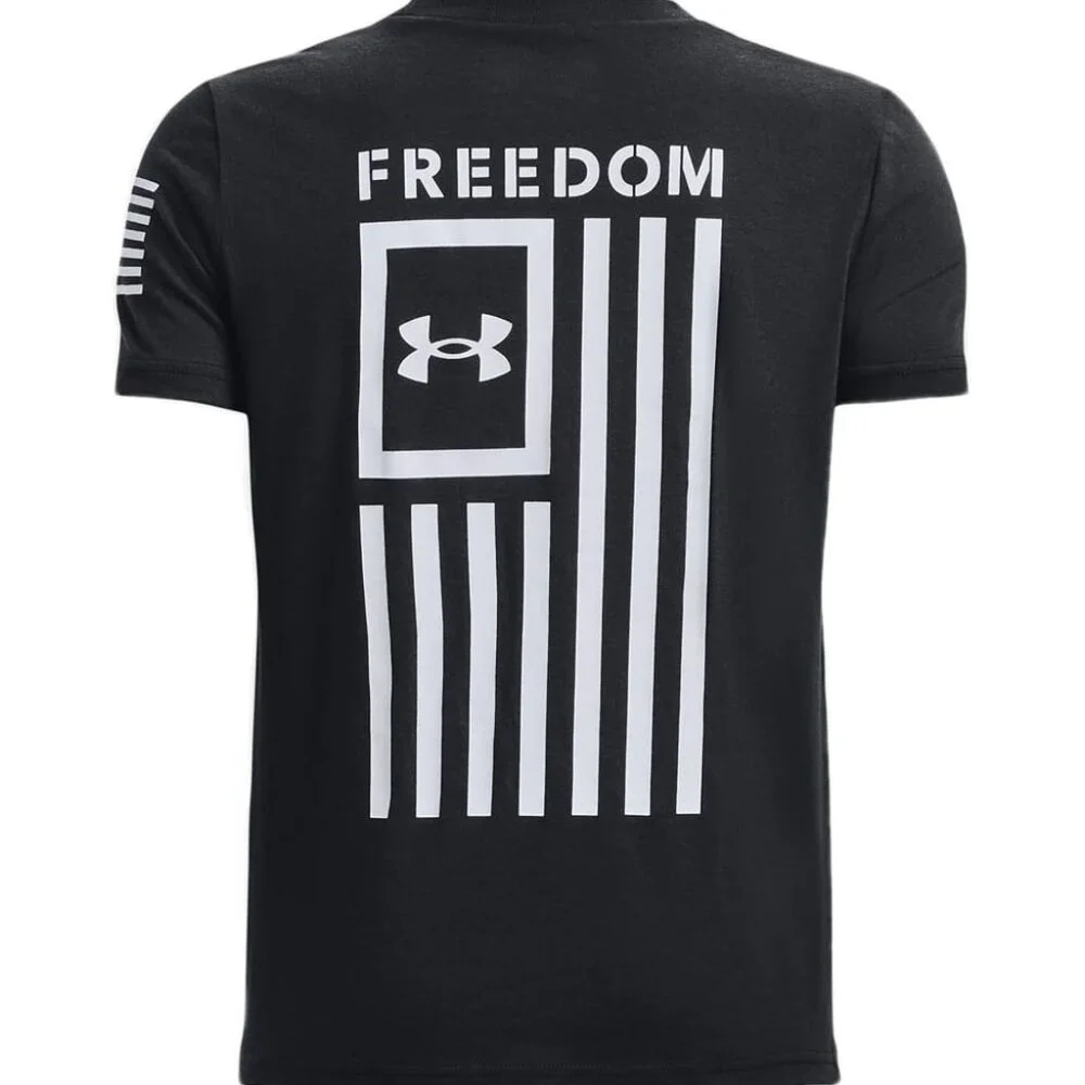 Black Under Armour Adult Freedom Flag Tee - Picture 2 of 2